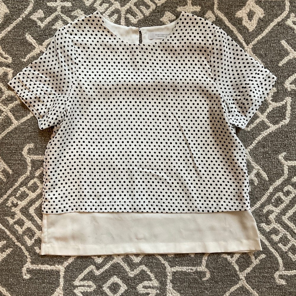 SIMONS Polka Dot Blouse. Size M